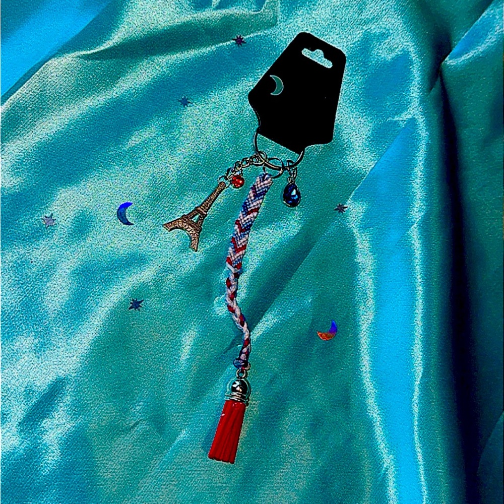 One-of-a-Kind Bastille Day Inspired Keychain 🇫🇷🗼🎆